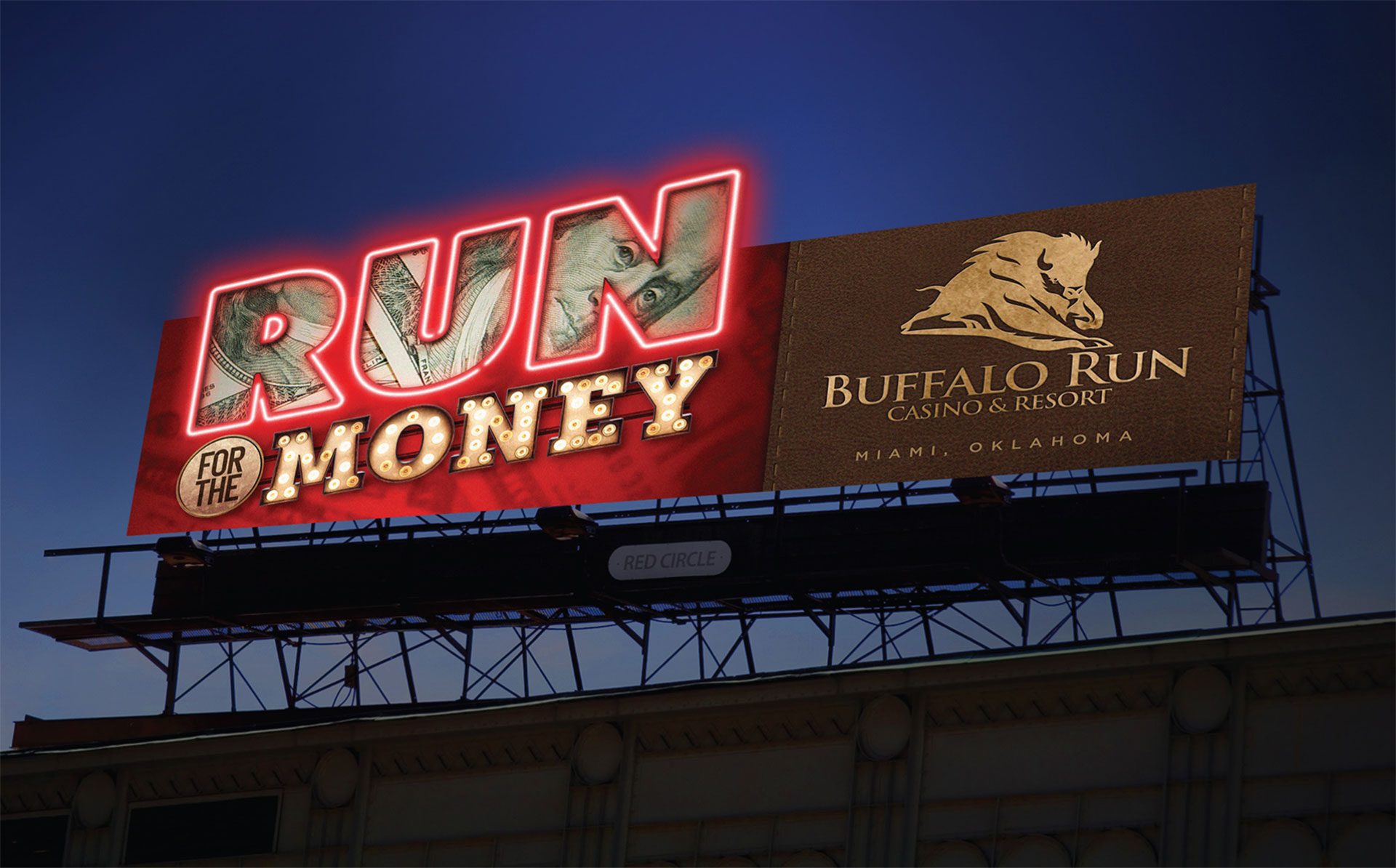 Buffalo Run Casino Billboard
