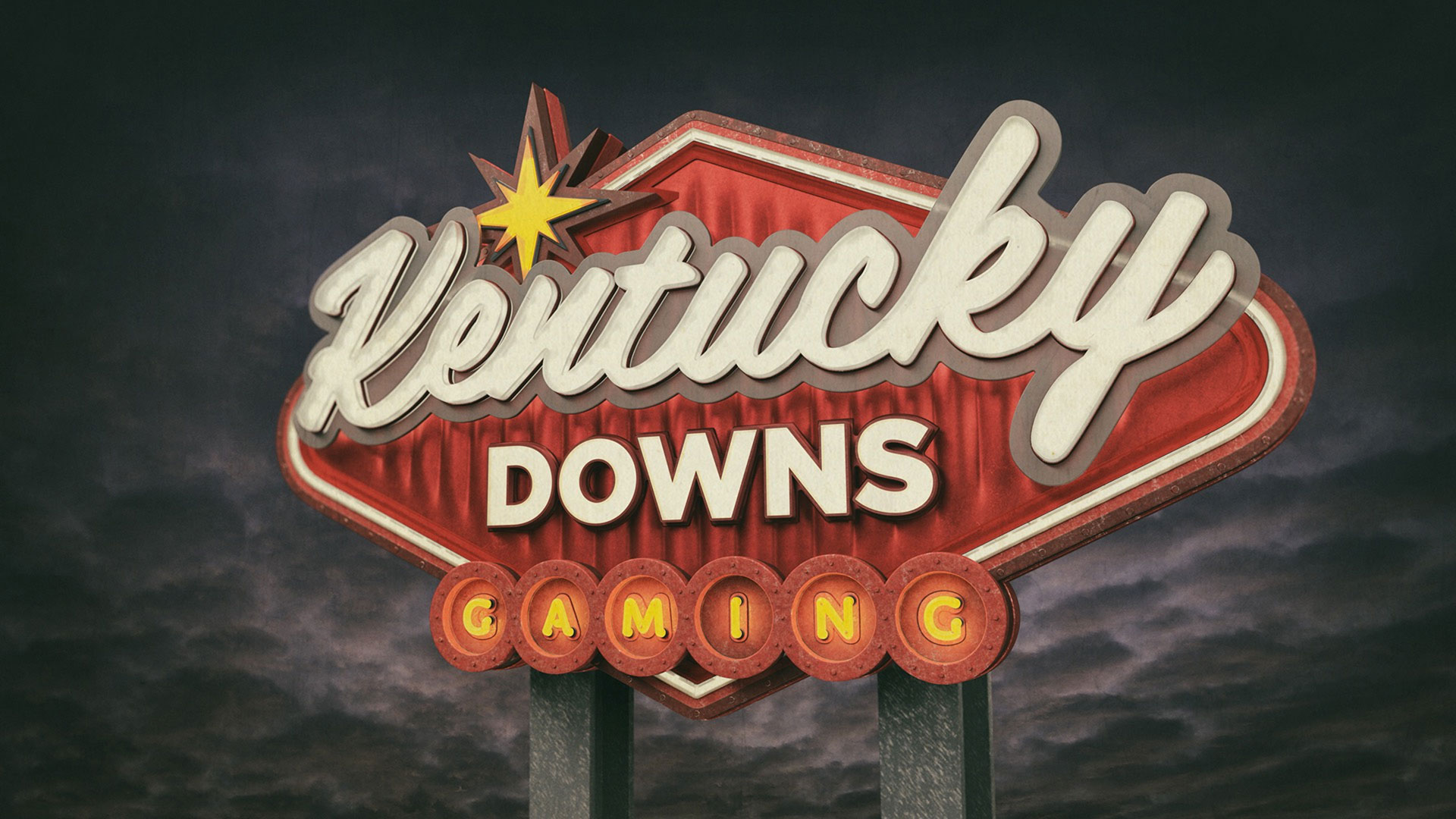 Kentucky Downs sign design.
