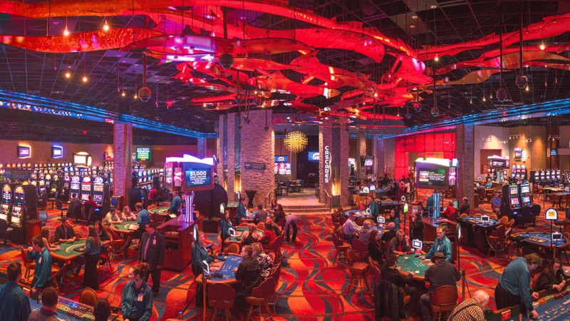 Epic gaming floor, shot from high angle